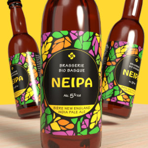Conception d’une étiquette pour la NEIPA Arrobio, la nouvelle bière IPA fruitée de la brasserie Arrobio
